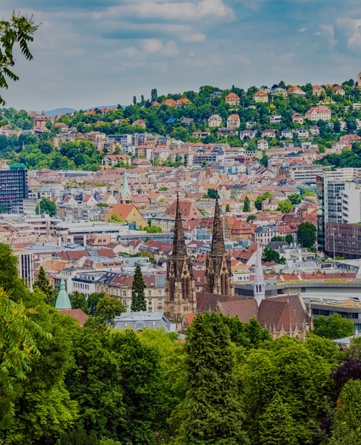 Skyline Stuttgart an einem schönen Tag